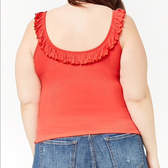 Plus Size Ruffle Ribbed Knit Top - Picture 3 of 4